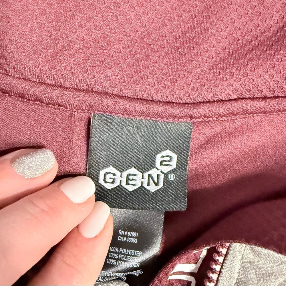 Kids Gen2 Mississippi State Quarter-Zip Pullover size large 14/16 maroon gray - Picture 3 of 6